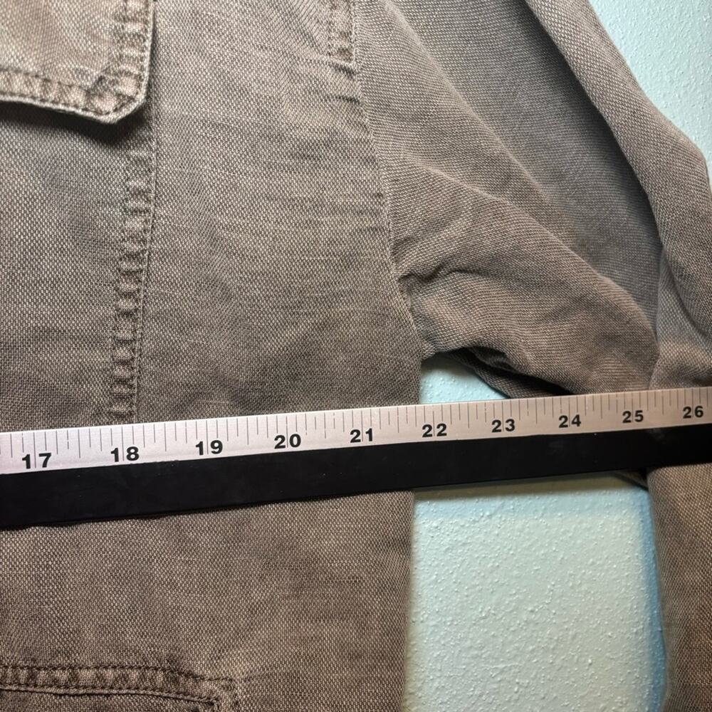 C & C California Army Green Linen Blend Utility Jacket Size Large - Picture 6 of 8